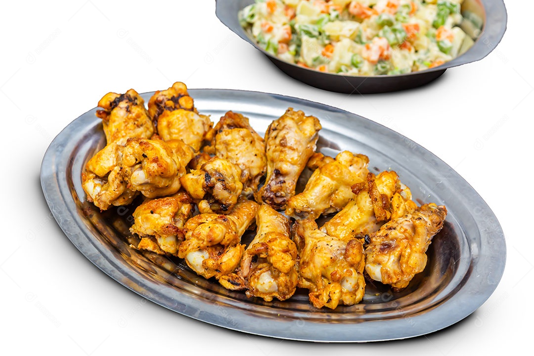 Coxinha de frango frito com maionese