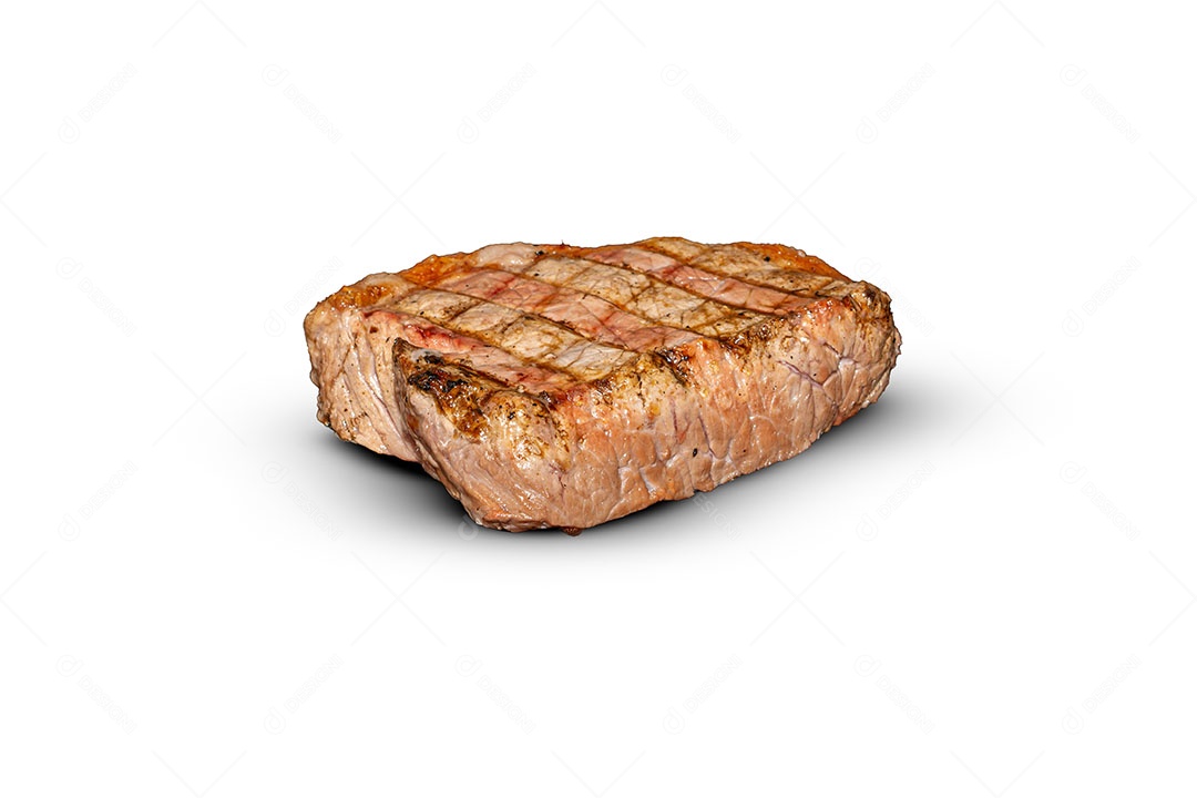 Bife grelhado isolado no fundo branco
