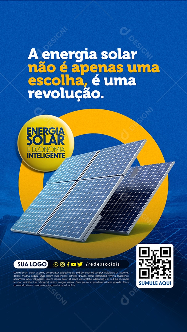 Story A Energia Solar não é Apenas uma Escolha é uma Revolução Social Media PSD Editável