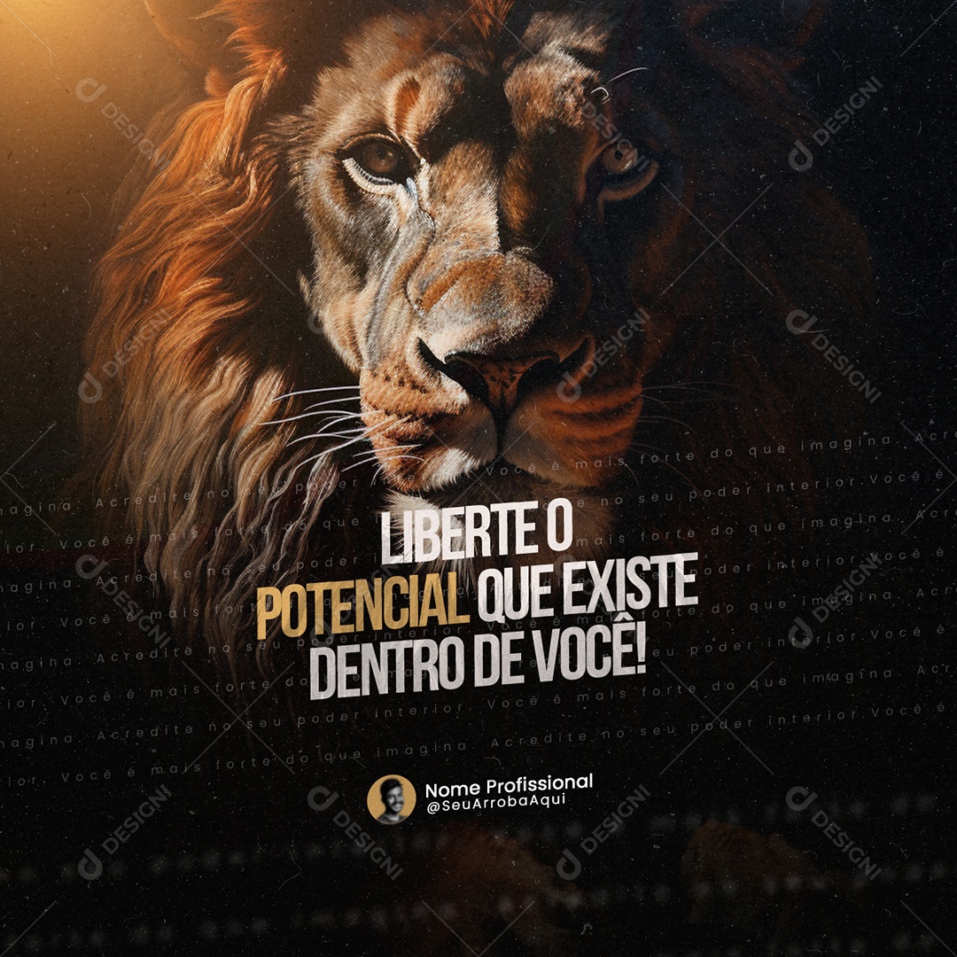 Coach Liberte o potencial que existe dentro de você Social Media PSD Editável