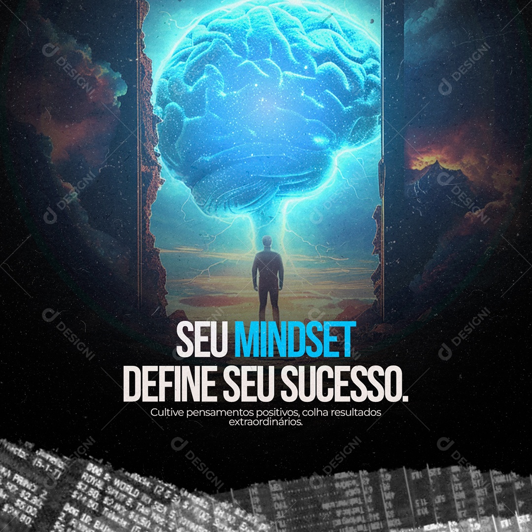 Coach Seu mindset define seu sucesso Social Media PSD Editável