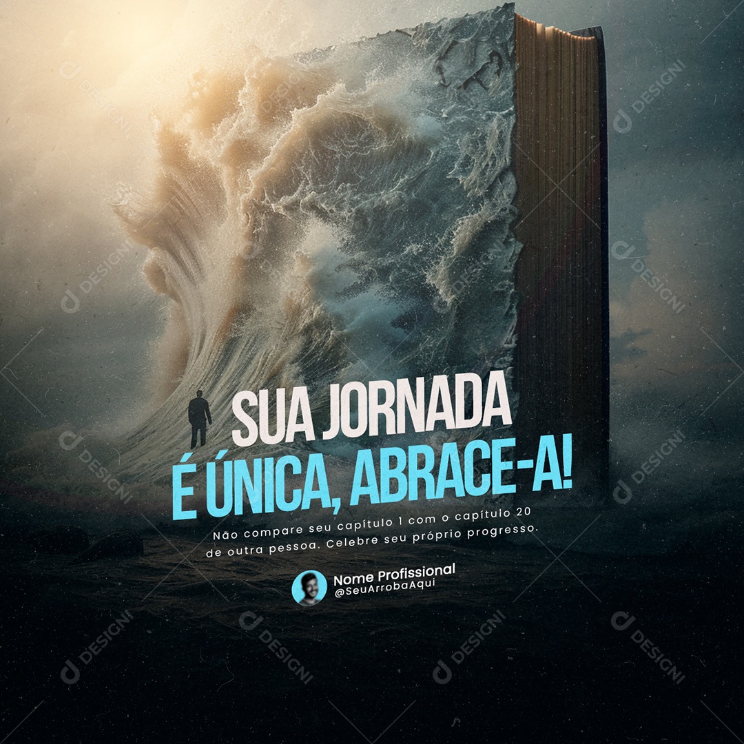 Coach Sua jornada é única abrace a Social Media PSD Editável