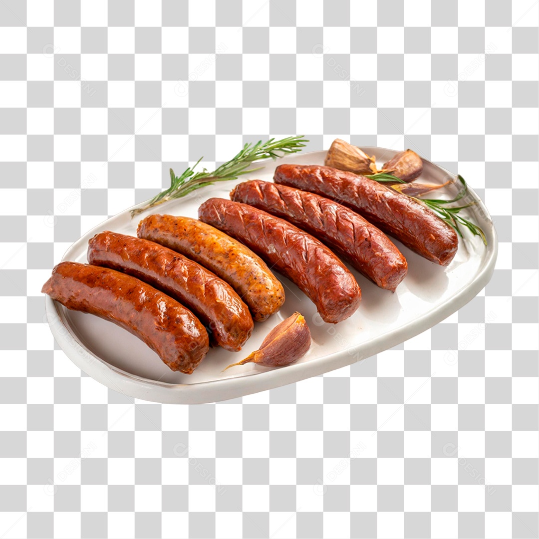 Linguiça Grelhada PNG Transparente