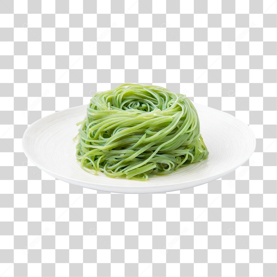 Prato com Macarrão de Jade PNG Transparente