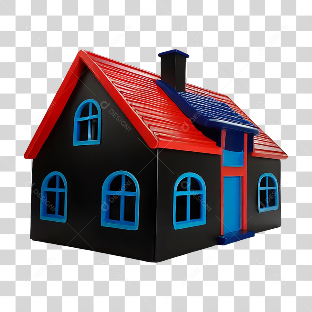 Casa Colorida PNG Transparente