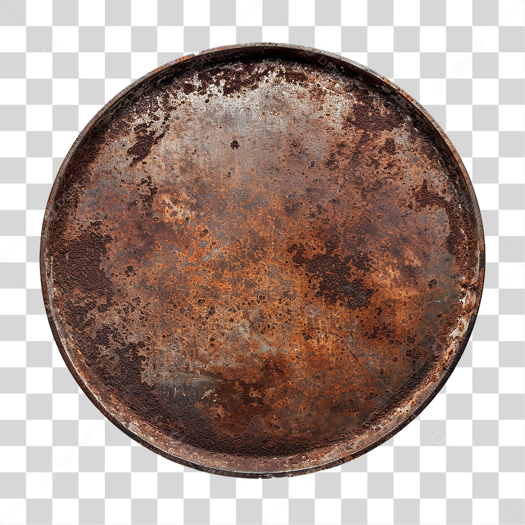 Placa de Metal Enferrujada PNG Transparente