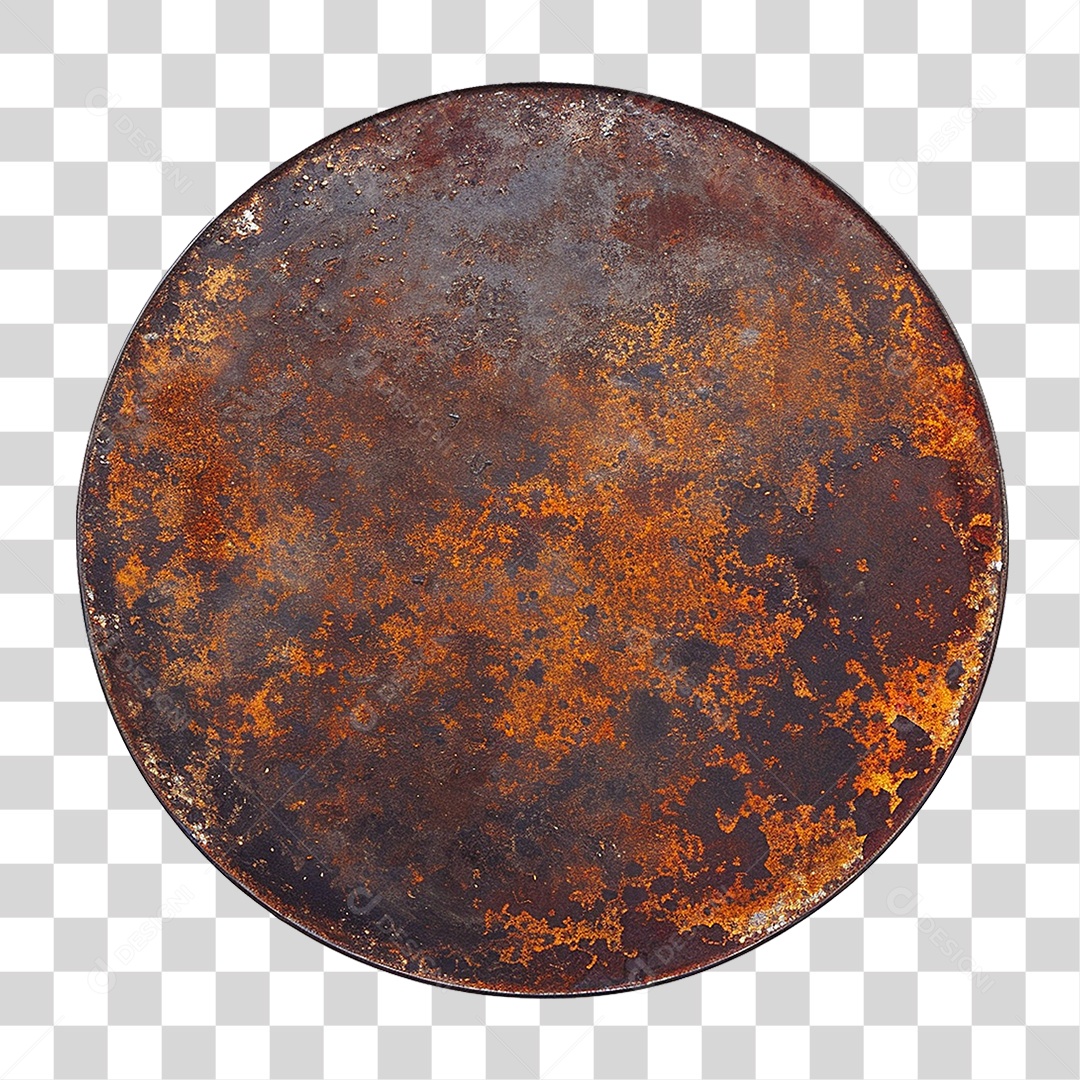 Placa de Metal Enferrujada PNG Transparente