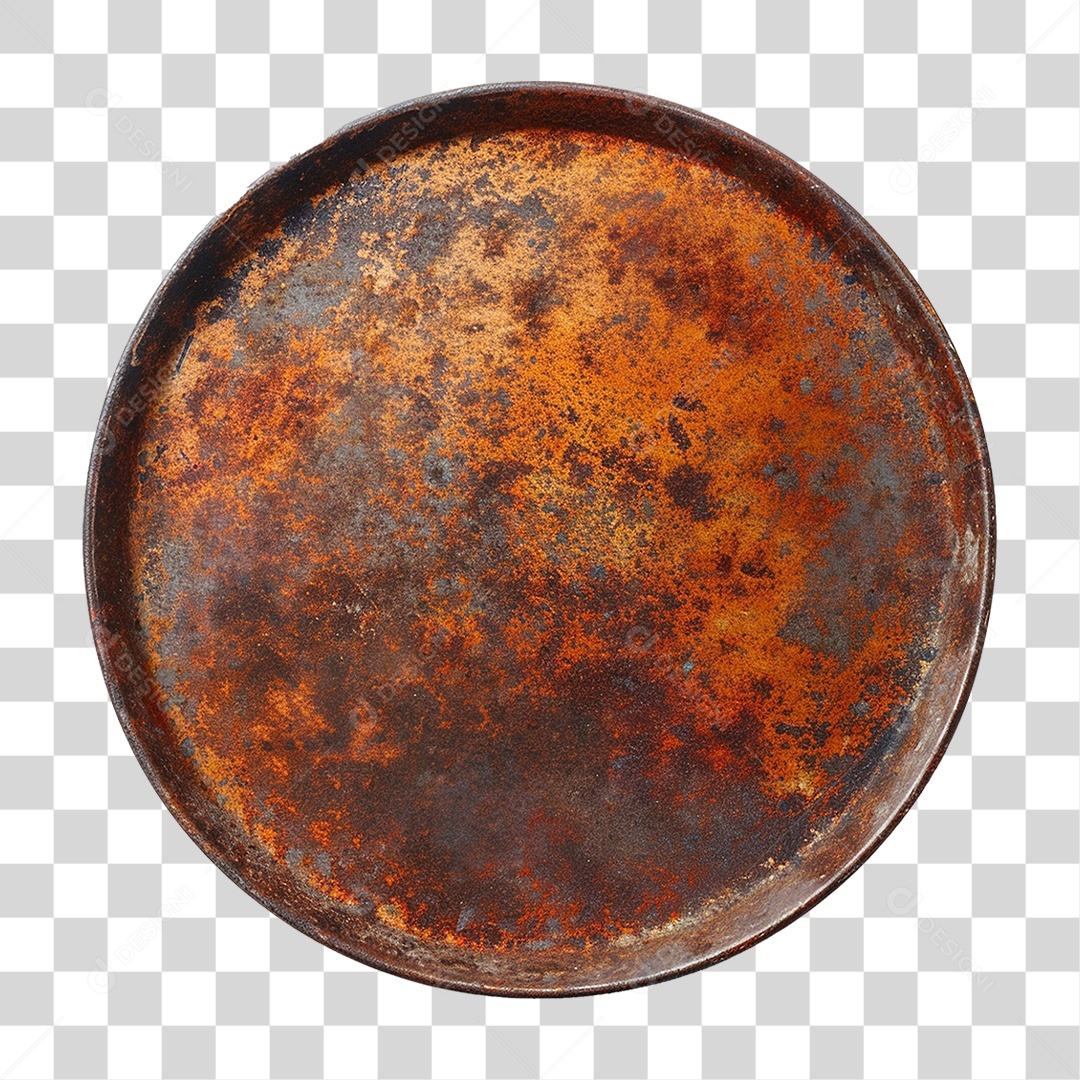 Placa de Metal Enferrujada PNG Transparente