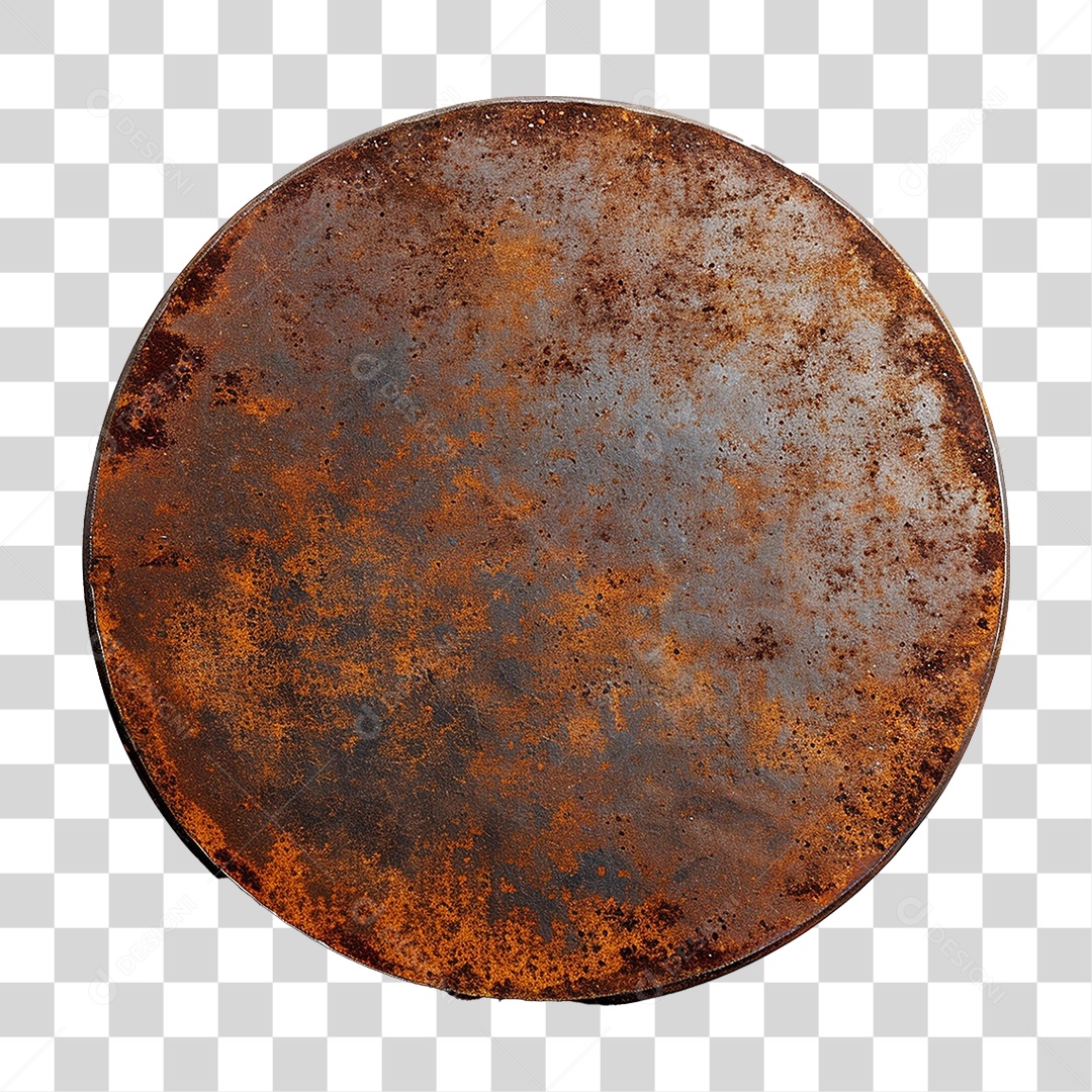 Placa de Metal Enferrujada PNG Transparente