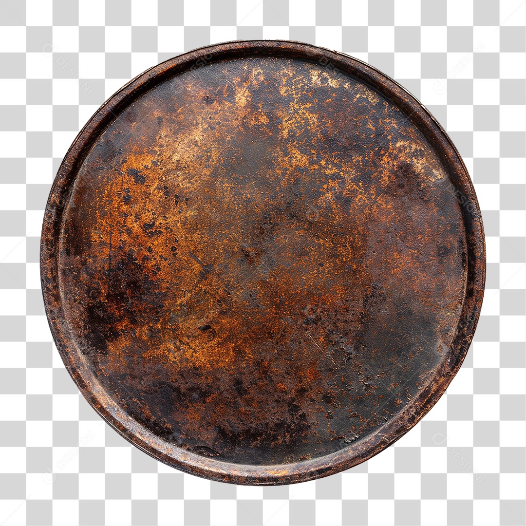 Placa de Metal Enferrujada PNG Transparente
