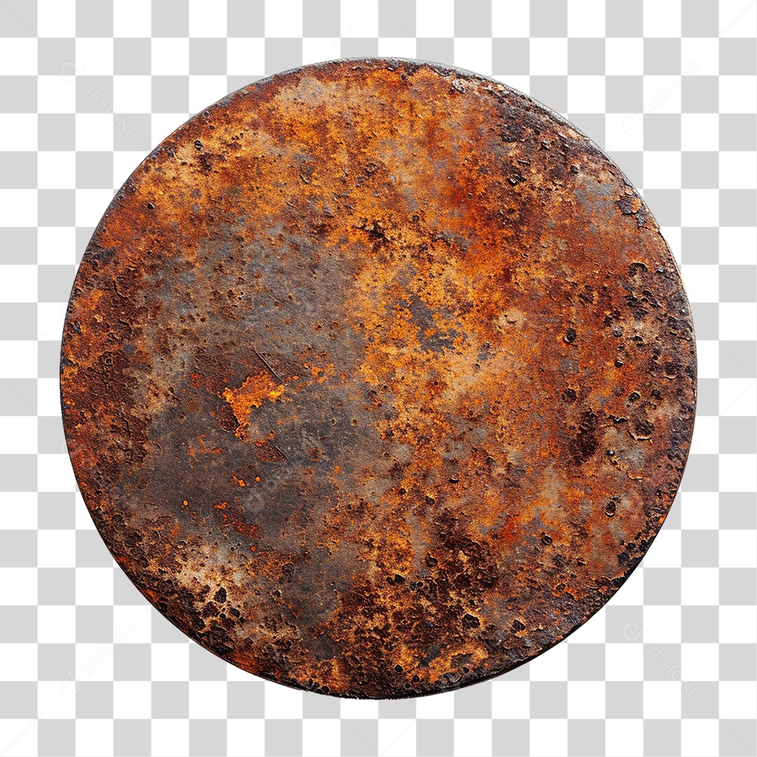 Placa de Metal Enferrujada PNG Transparente