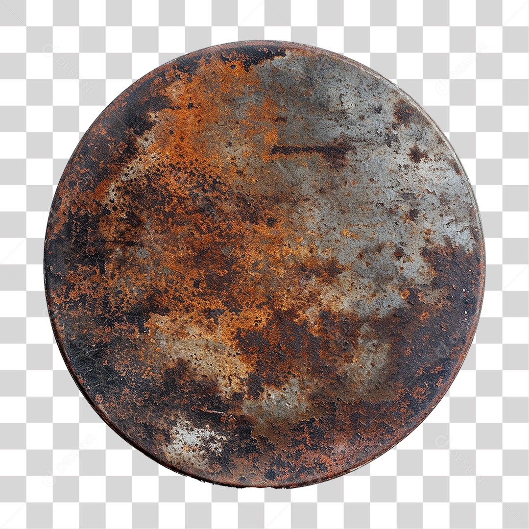 Placa de Metal Enferrujada PNG Transparente