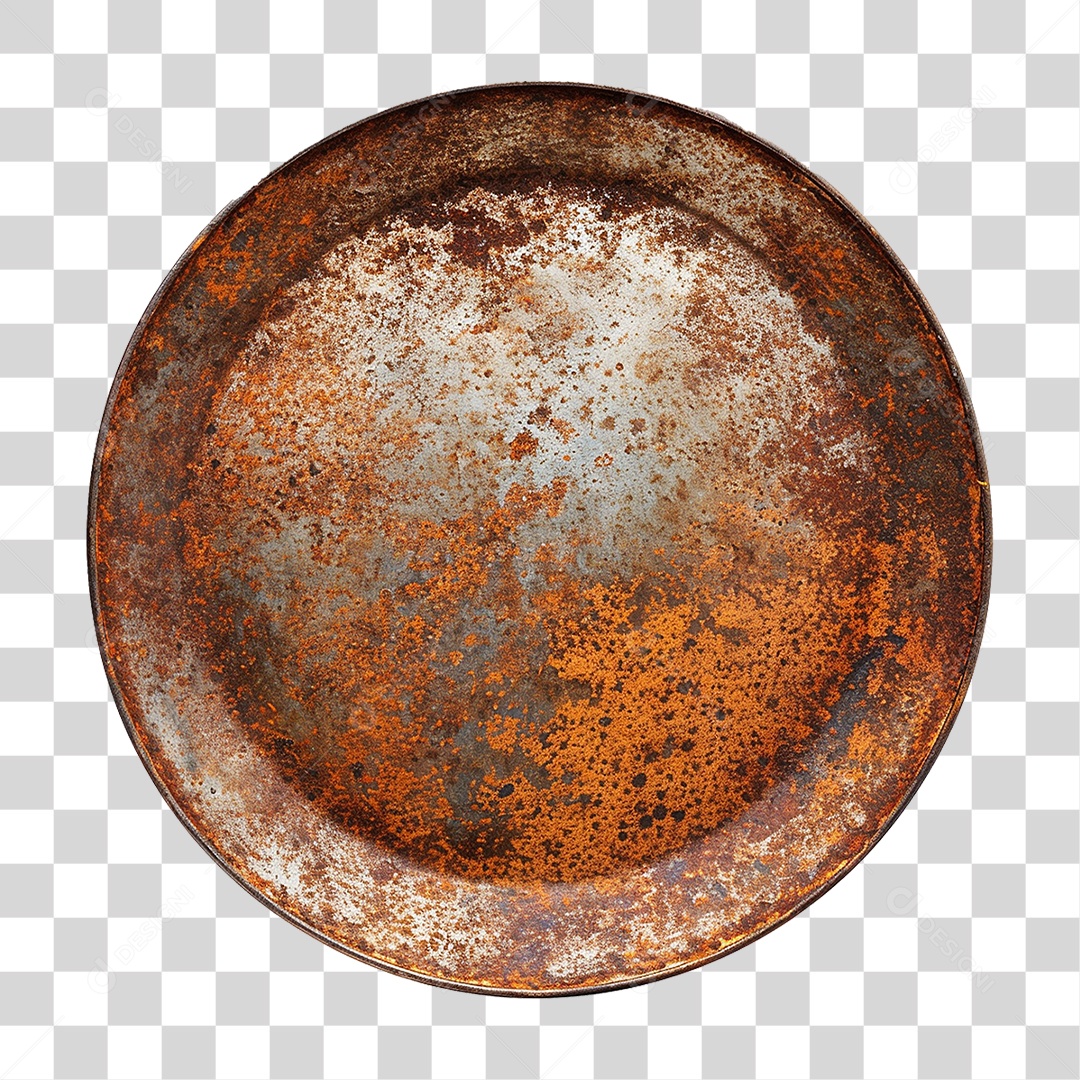 Placa de Metal Enferrujada PNG Transparente
