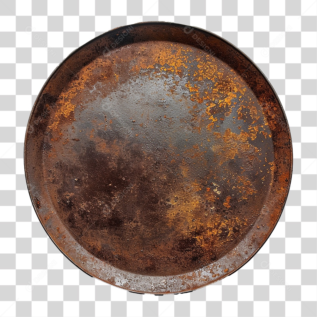 Placa de Metal Enferrujada PNG Transparente