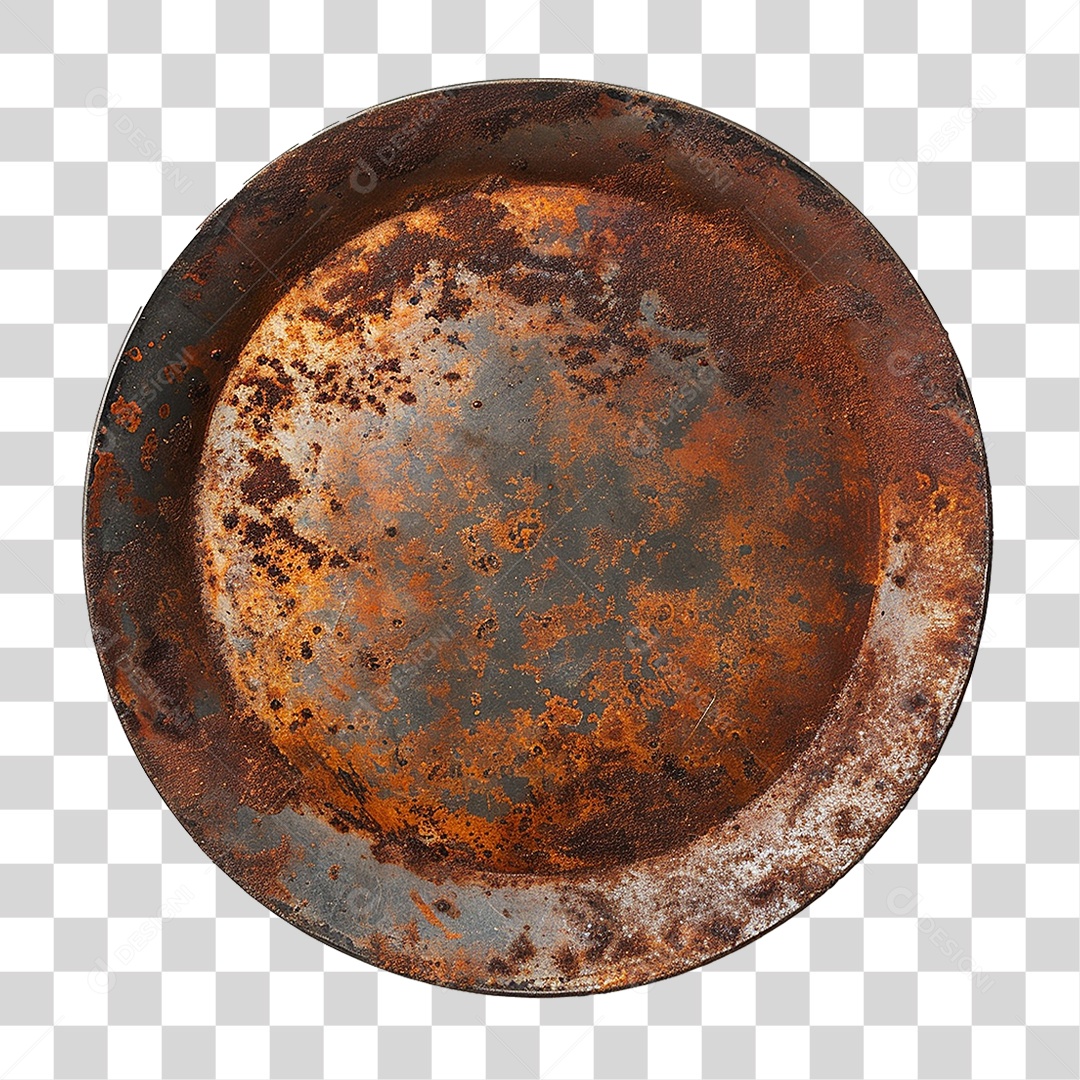 Placa de Metal Enferrujada PNG Transparente