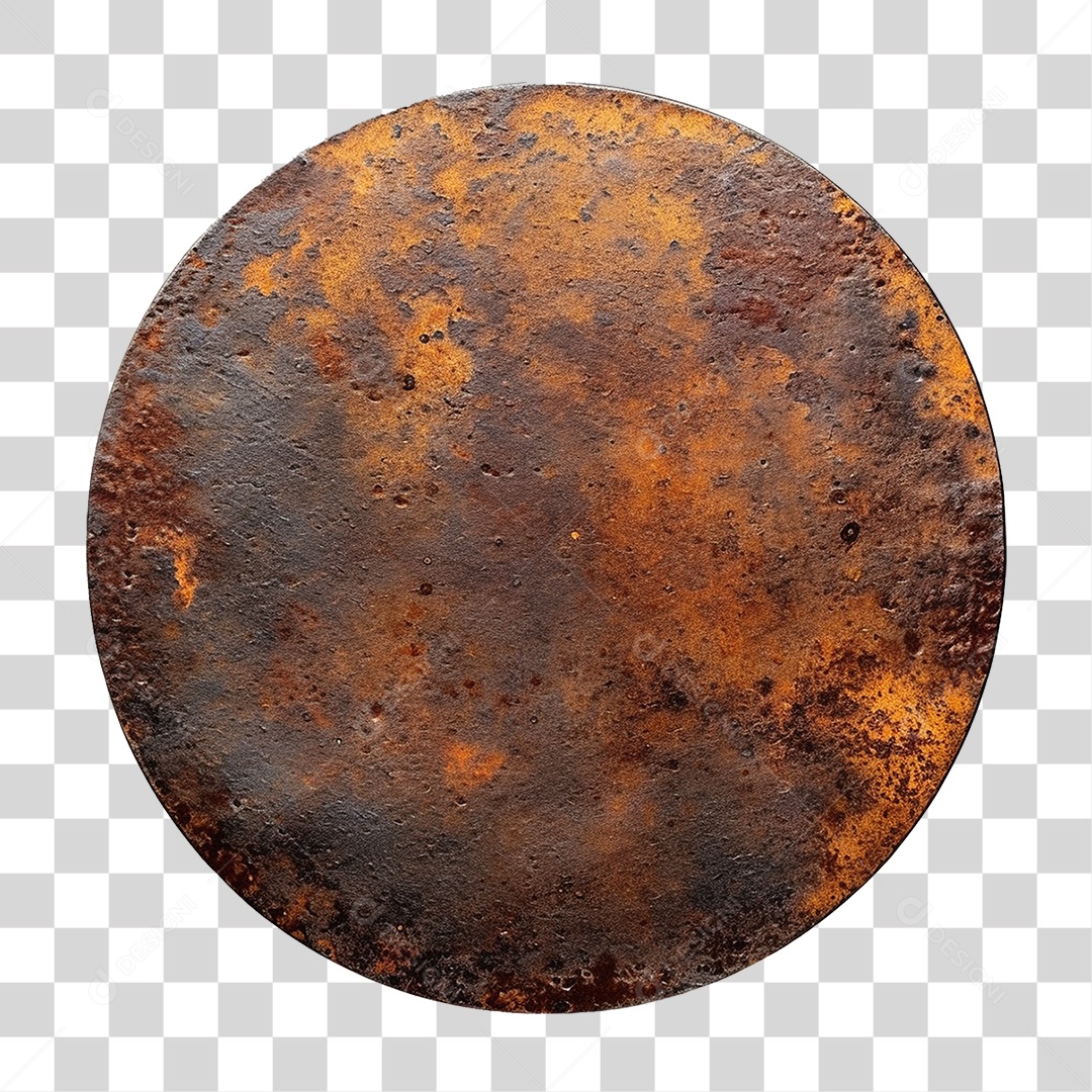 Placa de Metal Enferrujada PNG Transparente