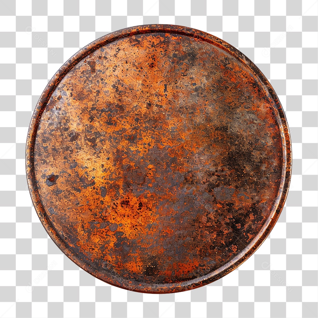 Placa de Metal Enferrujada PNG Transparente