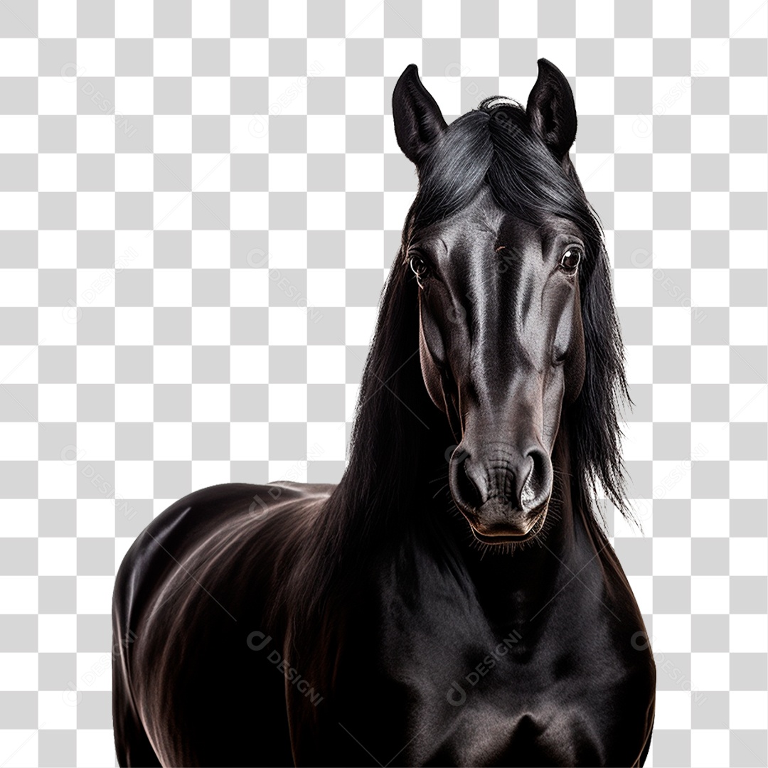 Cavalo Preto PNG Transparente