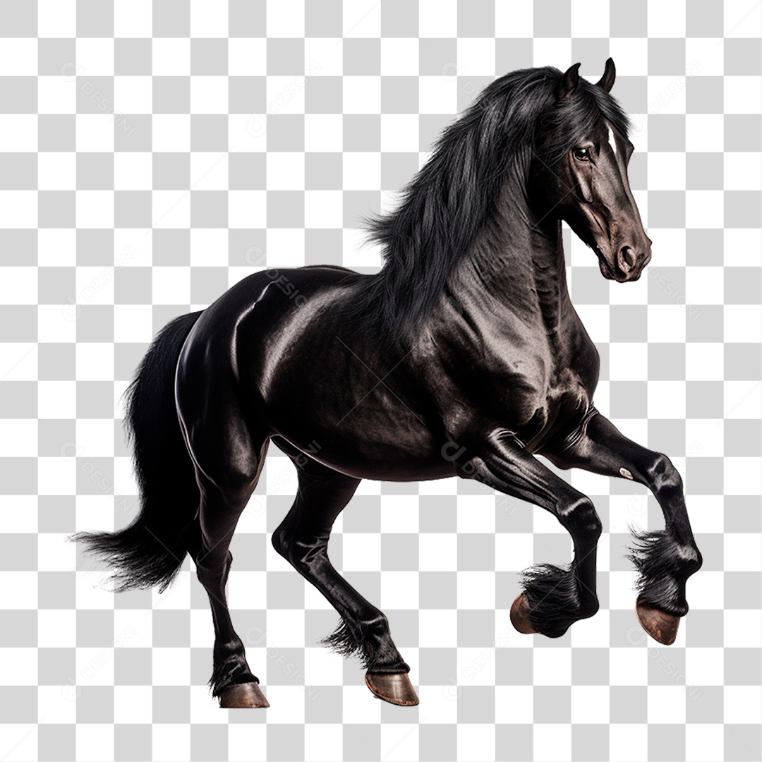 Cavalo Preto PNG Transparente