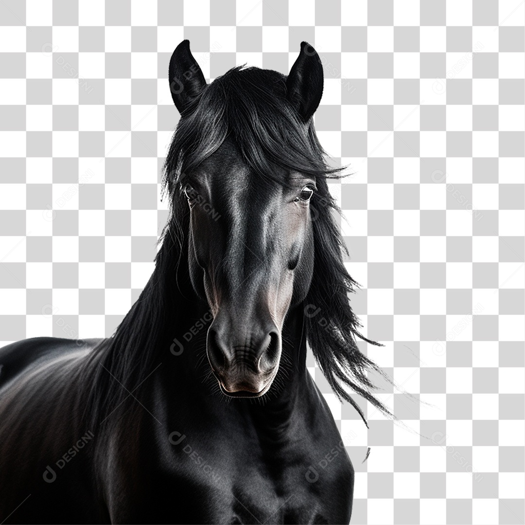 Cavalo Preto PNG Transparente