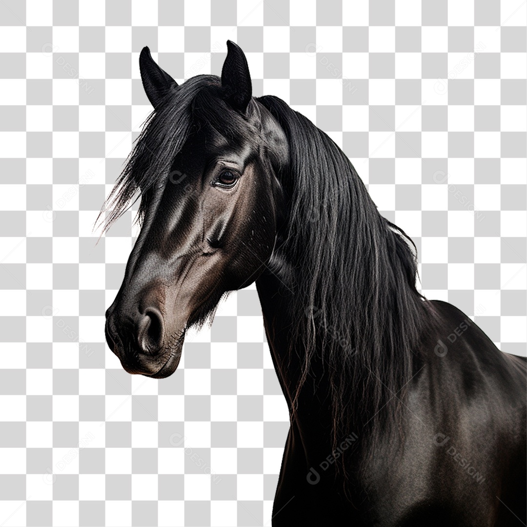 Cavalo Preto PNG Transparente