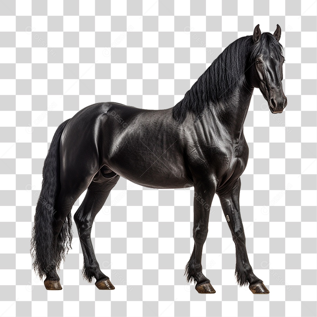 Cavalo Preto PNG Transparente