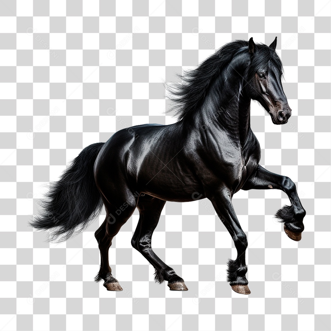 Cavalo Preto PNG Transparente