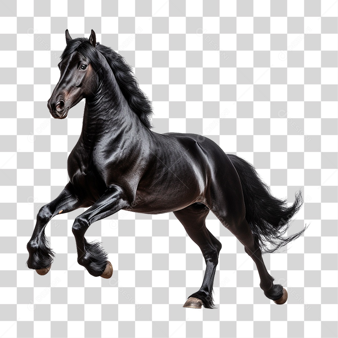 Cavalo Preto PNG Transparente