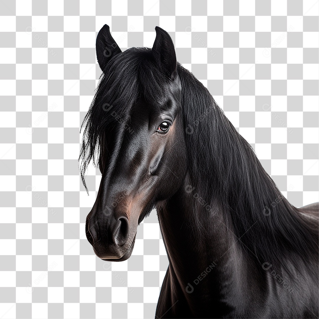 Cavalo Preto PNG Transparente