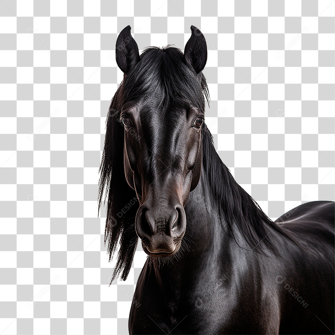 Cavalo Preto PNG Transparente