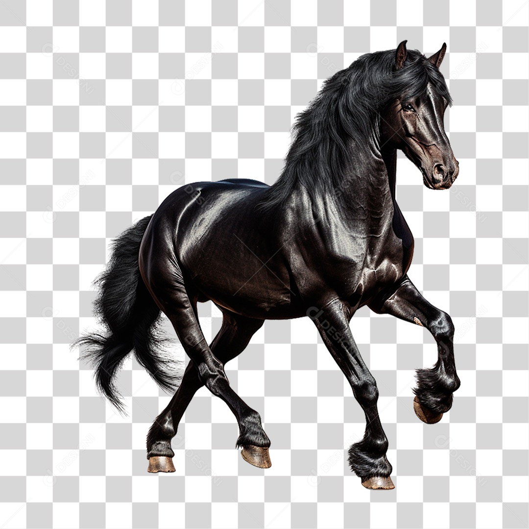 Cavalo Preto PNG Transparente