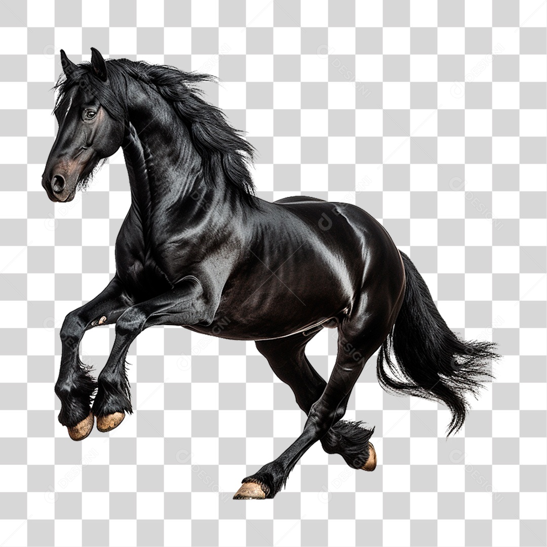 Cavalo Preto PNG Transparente