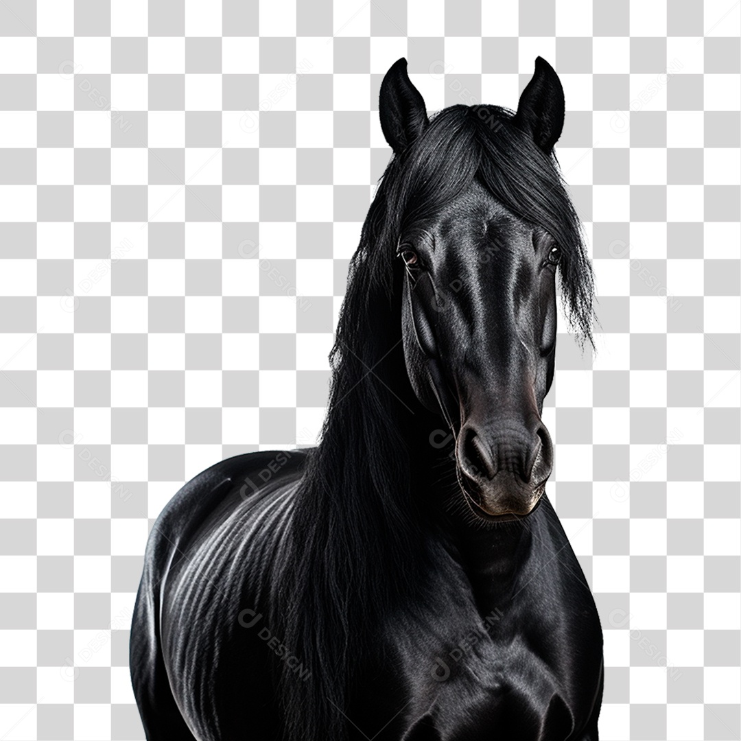Cavalo Preto PNG Transparente
