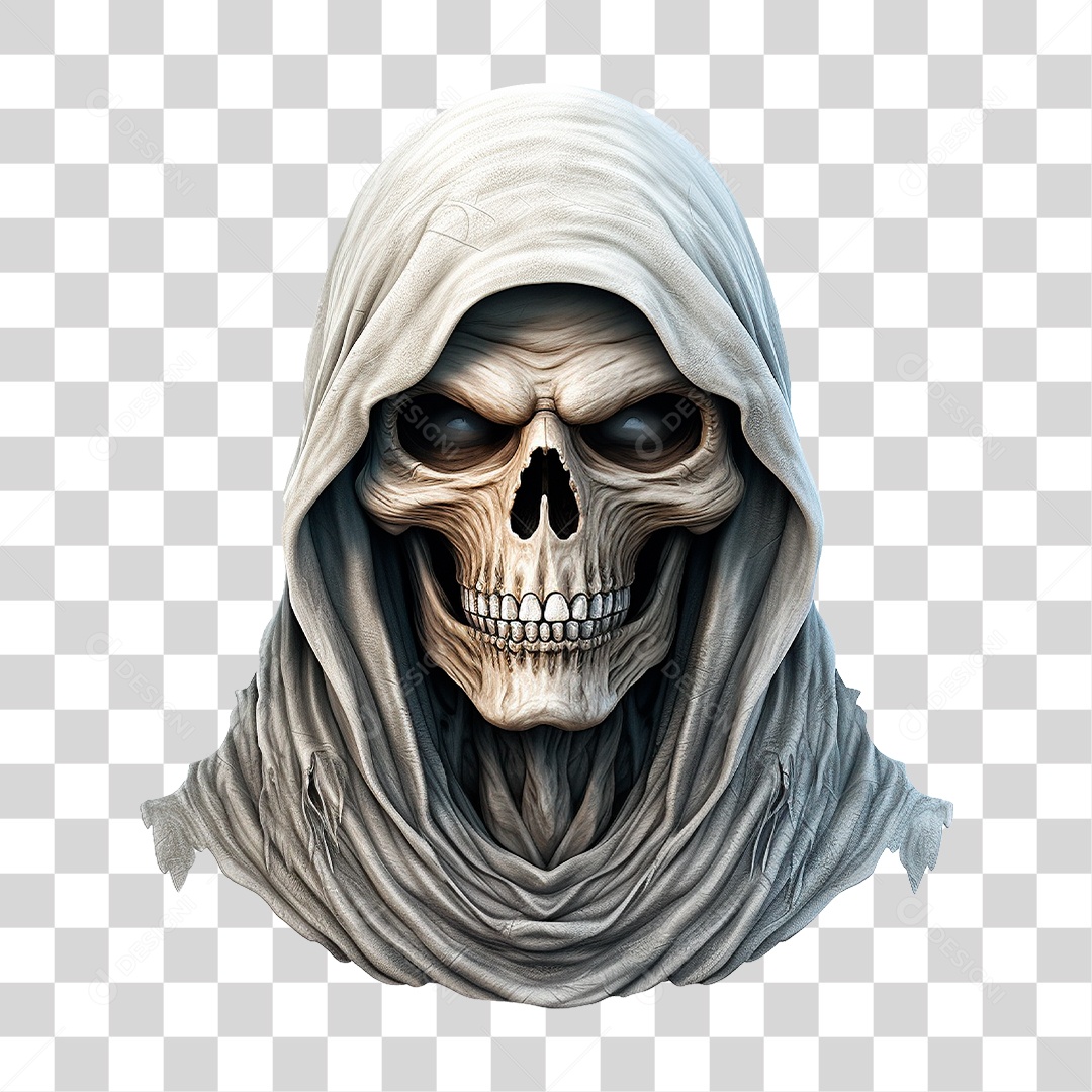 Caveira de Capuz PNG Transparente