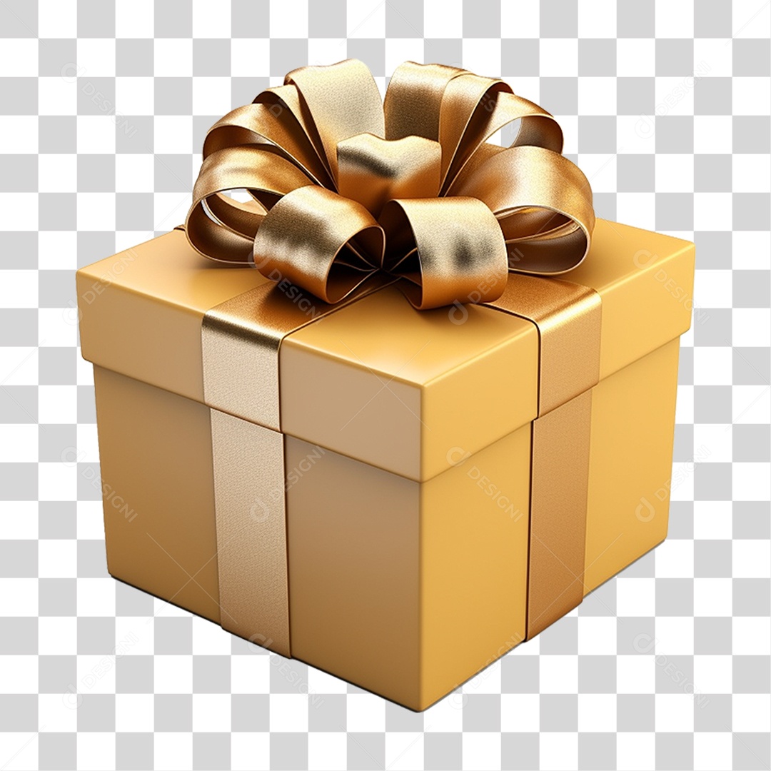 Transparent PNG Gift Box with Ribbon