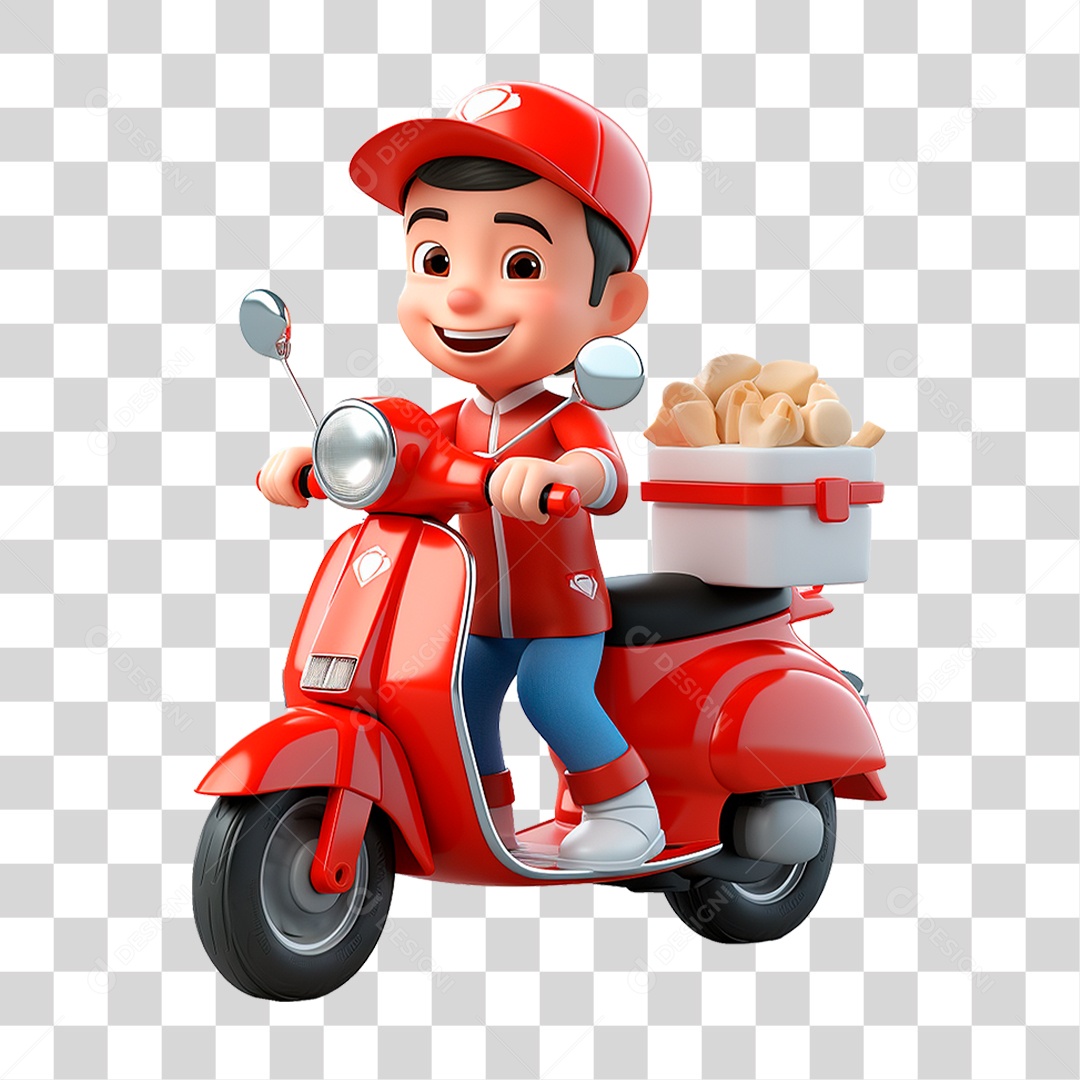 Personagem Entregador PNG Transparente