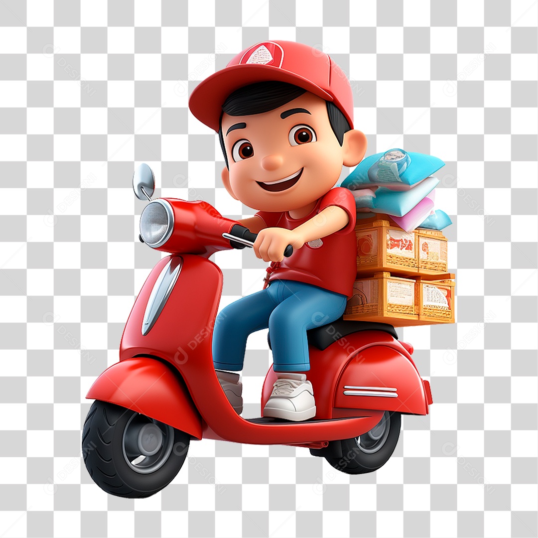 Personagem Entregador PNG Transparente