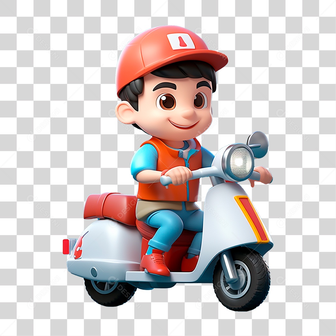 Personagem Entregador PNG Transparente