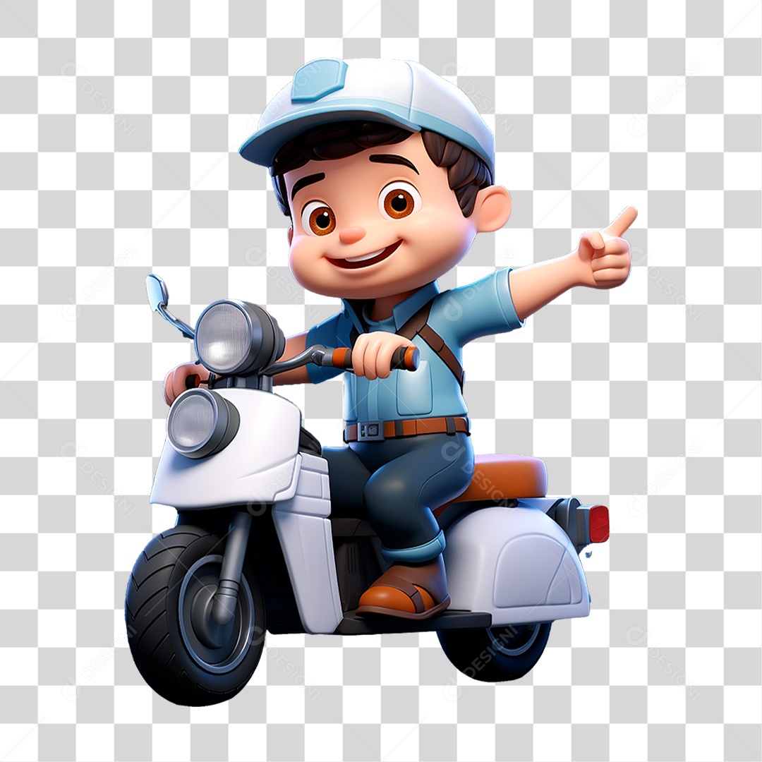 Personagem Entregador PNG Transparente