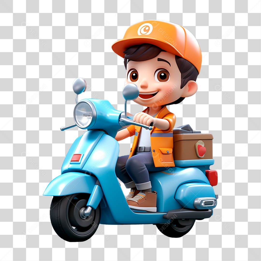 Personagem Entregador PNG Transparente