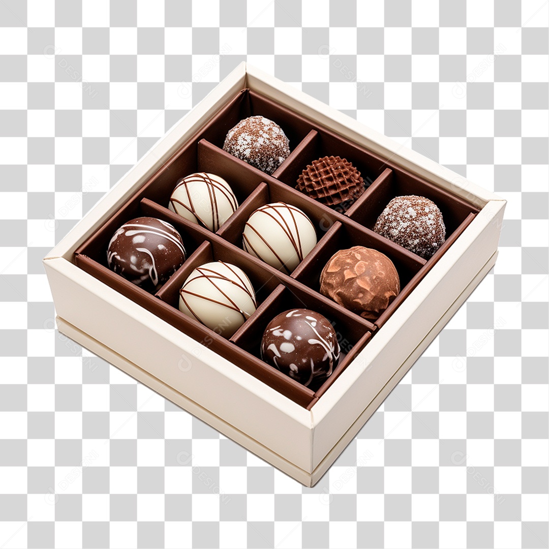 Caixa de Chocolate PNG Transparente