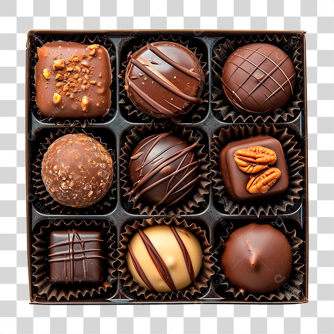 Caixa de Chocolate PNG Transparente