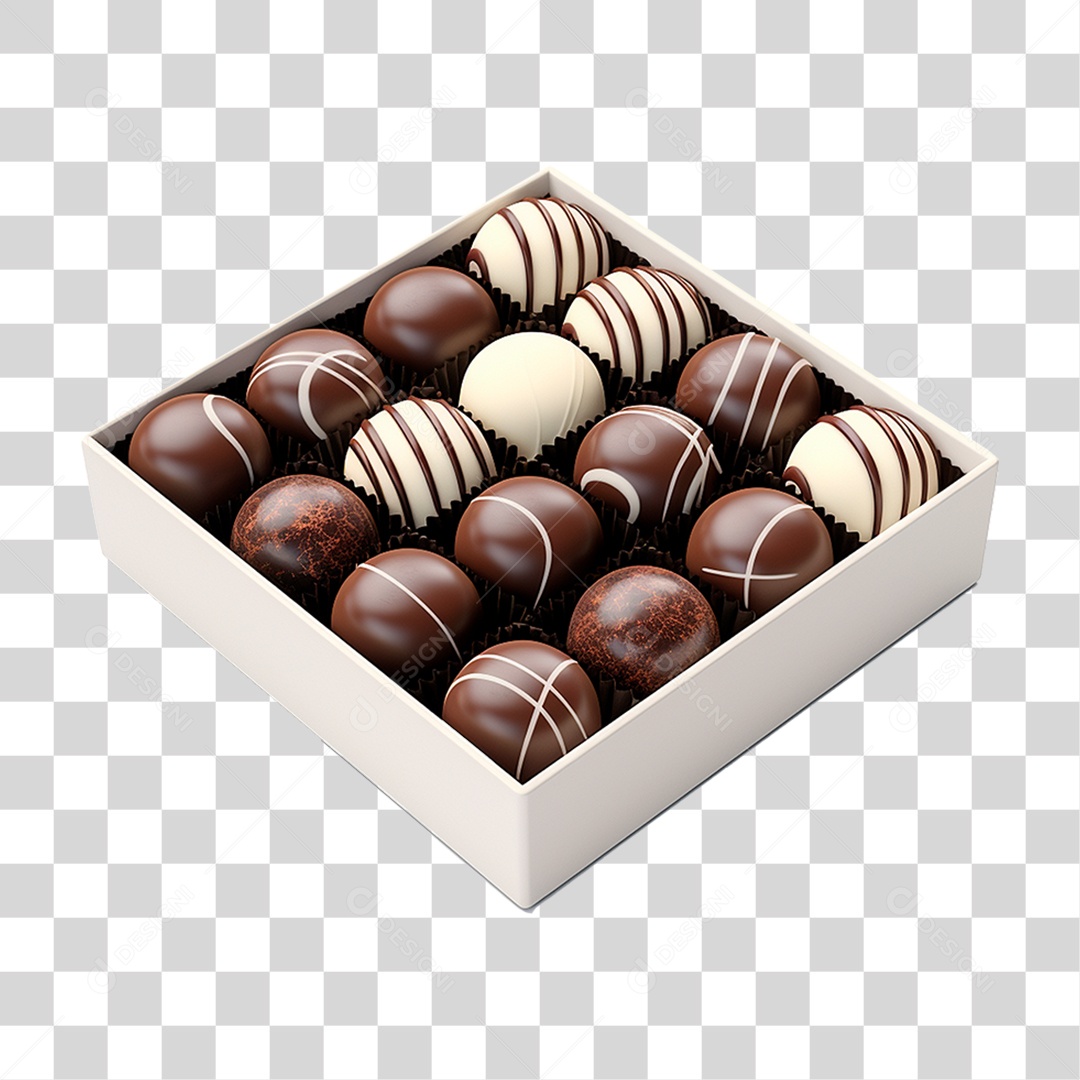 Caixa de Chocolate PNG Transparente