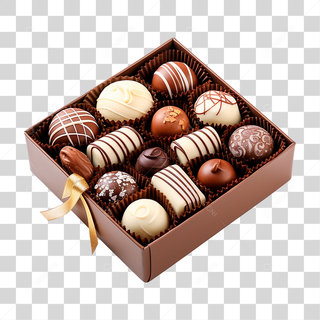 Caixa de Chocolate PNG Transparente