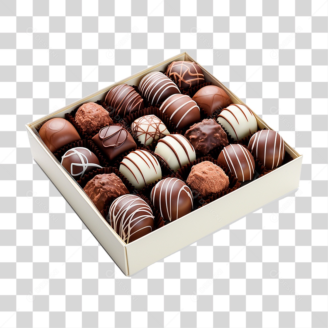 Caixa de Chocolate PNG Transparente