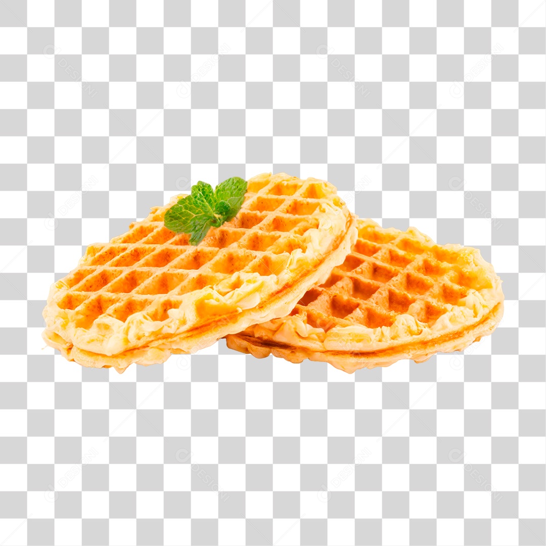Waffles Recheado PNG Transparente