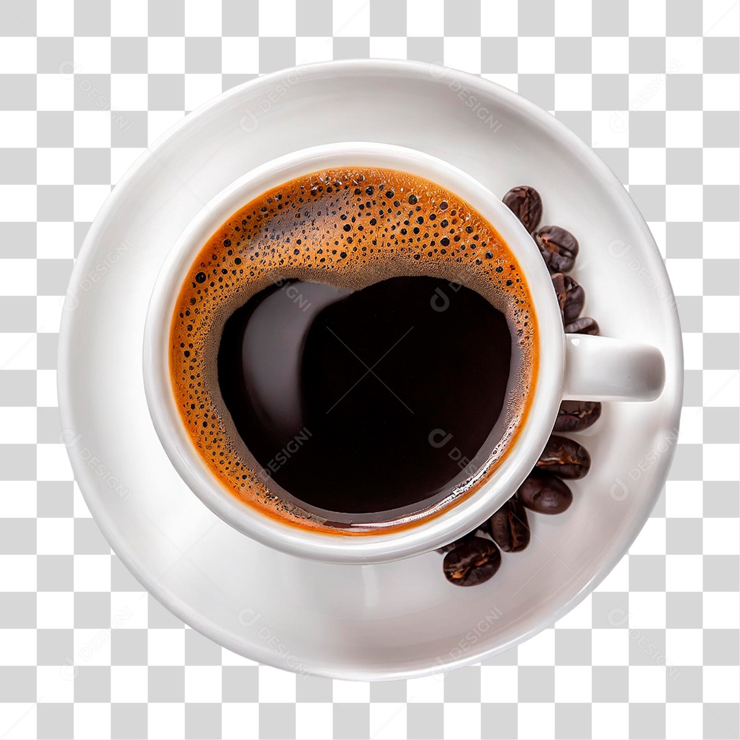 Café Preto em Xicara PNG Transparente