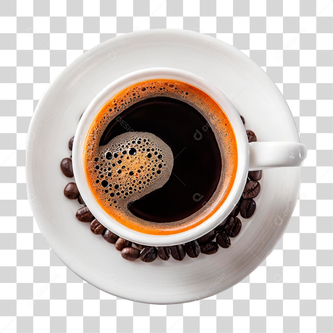 Café Preto em Xicara PNG Transparente