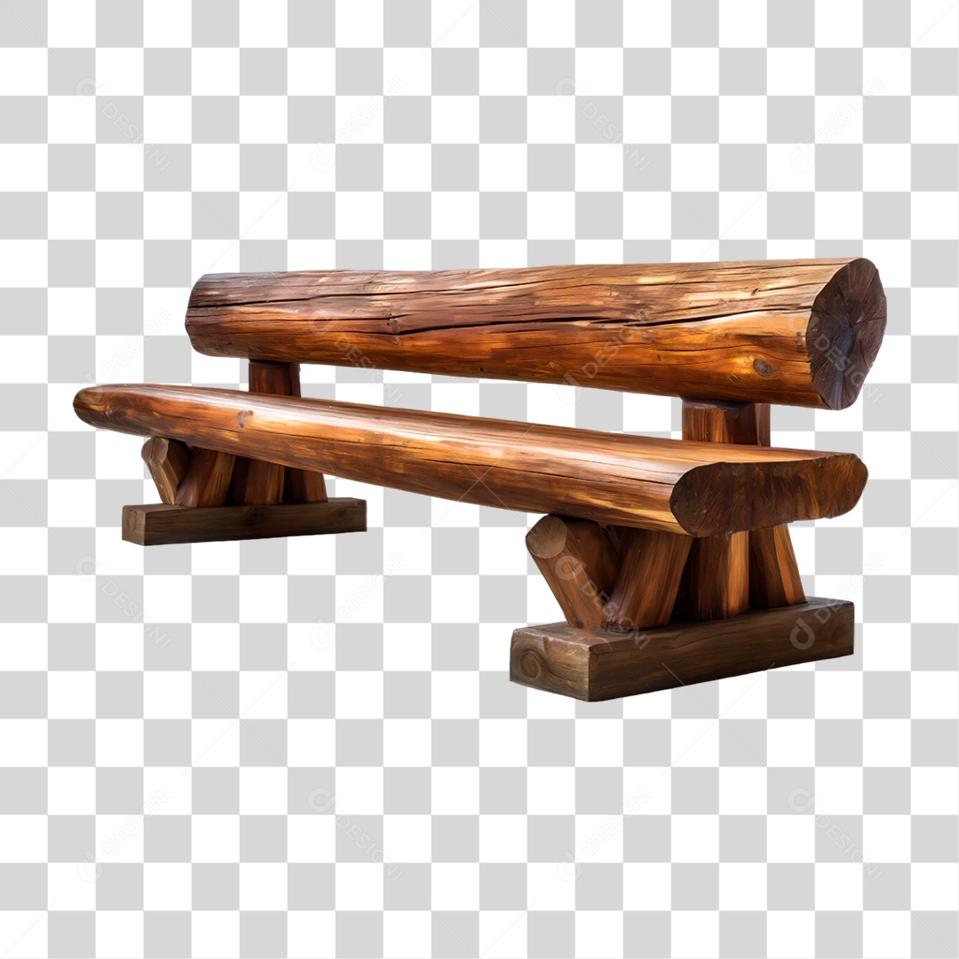 Banco de Madeira PNG Transparente