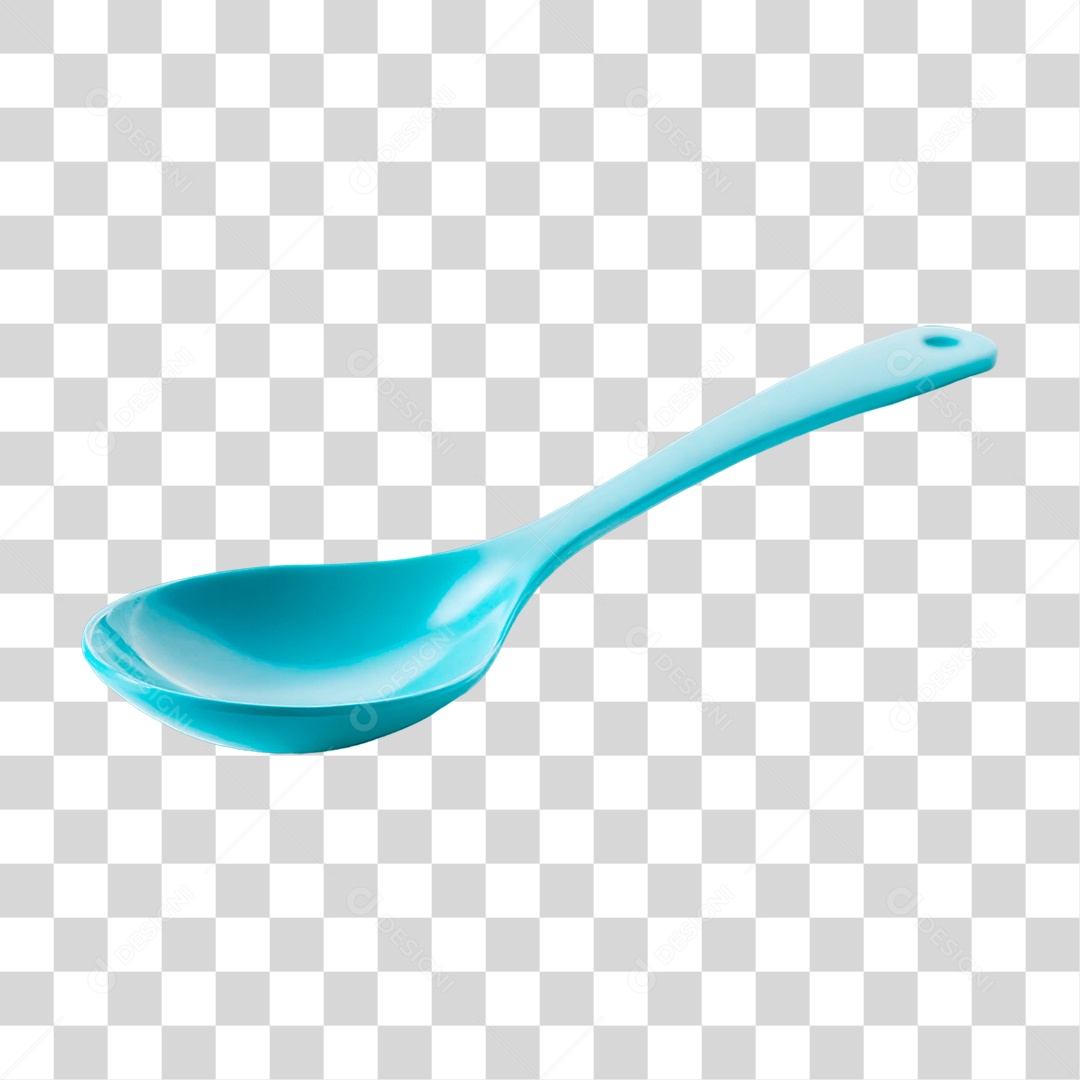 Colher Azul PNG Transparente